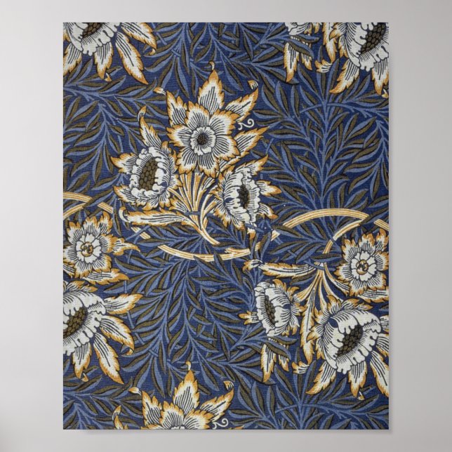 Poster William Morris Tulip e Willow Floral Patterno (Frente)