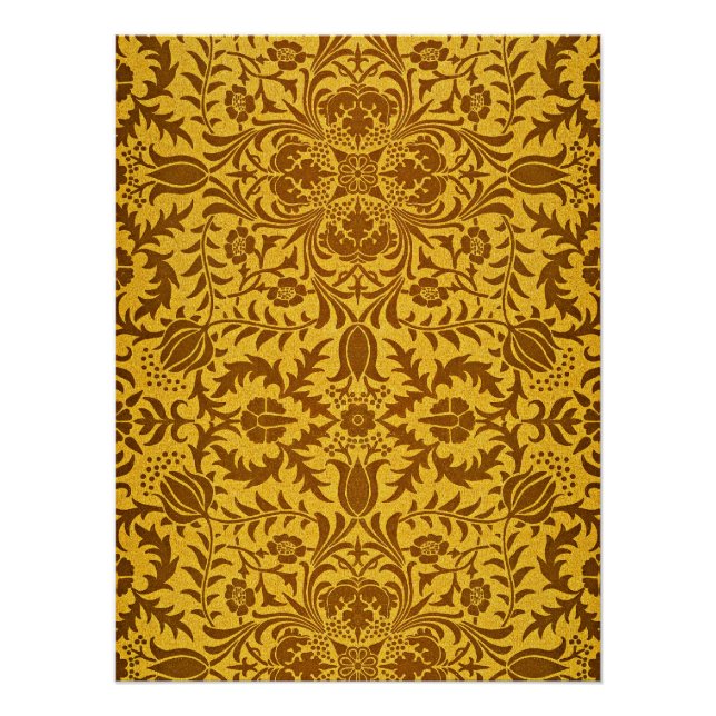 Pôster William Morris - Vine Dourado (Frente)