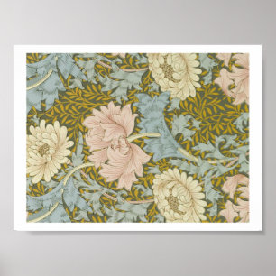 Poster William Morris Vintage Chrysanthemum Rosa