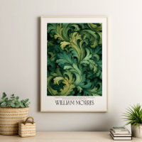 William Morris Vintage Green deixa Botânica