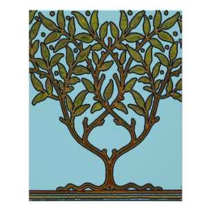 Pôster William Morris Vintage Tree Floral Design