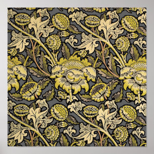 Pôster William Morris Wey Floral Wallpaper