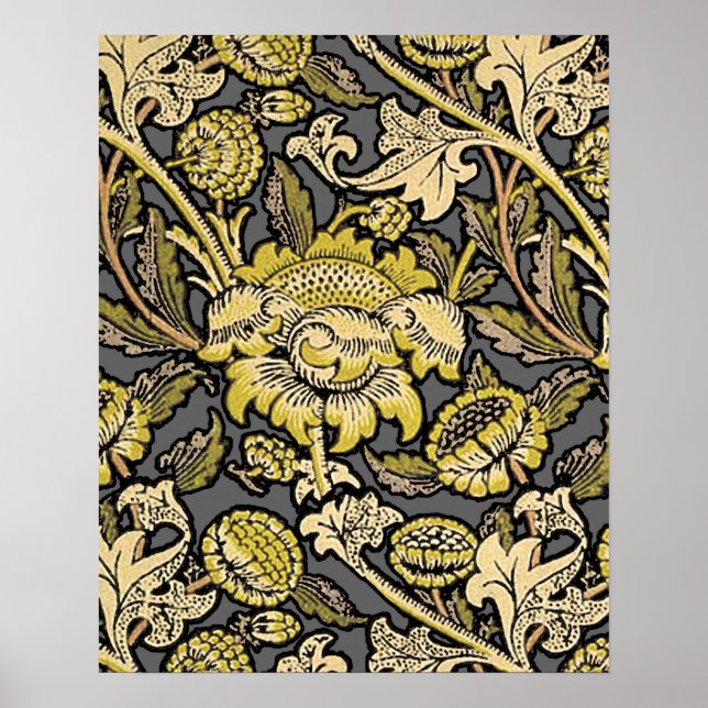 Pôster William Morris Wey Wallpaper Floral (Frente)