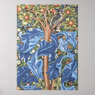 Poster William Morris Woodpecker Tapeçaria Vintage Flora