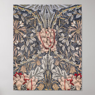 Poster William Morris's Printed Linen Honeysuckle famoso