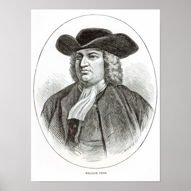 Pôster William Penn gravado por Josiah Wood Whinfer (Frente)