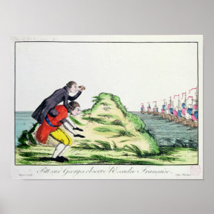 Pôster William Pitt observando o esquadrão francês