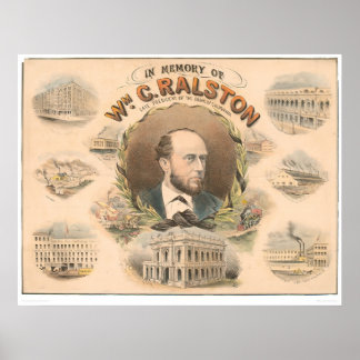 Poster William Ralston, Presidente do Banco da CA. (1384A