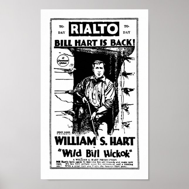 Poster William S. Hart silenciou o filme estrelado (Frente)