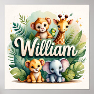 Poster William Safari Nursery Wall Art