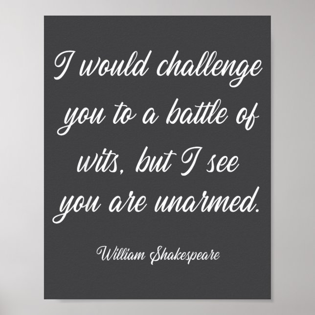 Poster William Shakespeare Batalha De Inteligências Liter (Frente)