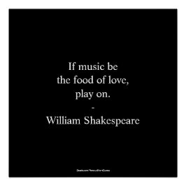 Pôster William Shakespeare Citação - Amor