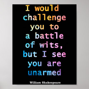 Poster William Shakespeare Pastel Eu Vejo Que Você Está D