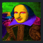 Pôster William Shakespeare Pop Art<br><div class="desc">William Shakespeare (1564-1616) foi um poeta, dramaturgo e ator inglês, amplamente considerado o maior escritor da língua inglesa</div>