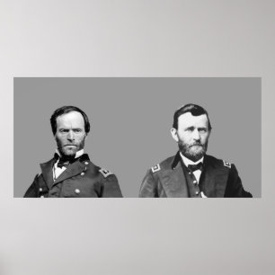 Pôster William Sherman e U.S. Grant