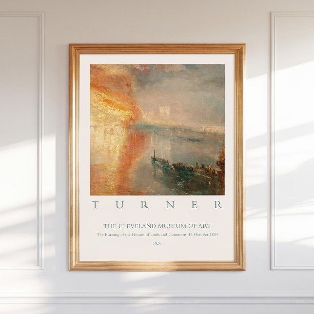 Poster William Turner Burning Houses Lords Commons 1834 (Criador carregado)