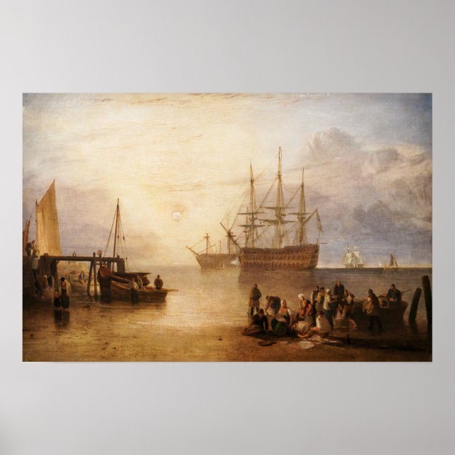 Poster William Turner - O Sol Se Estabelecendo Através Da (Frente)