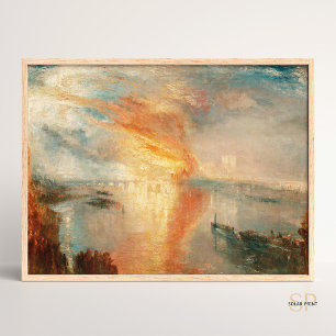 Poster William Turner Sobre O Parlamento Das Casas