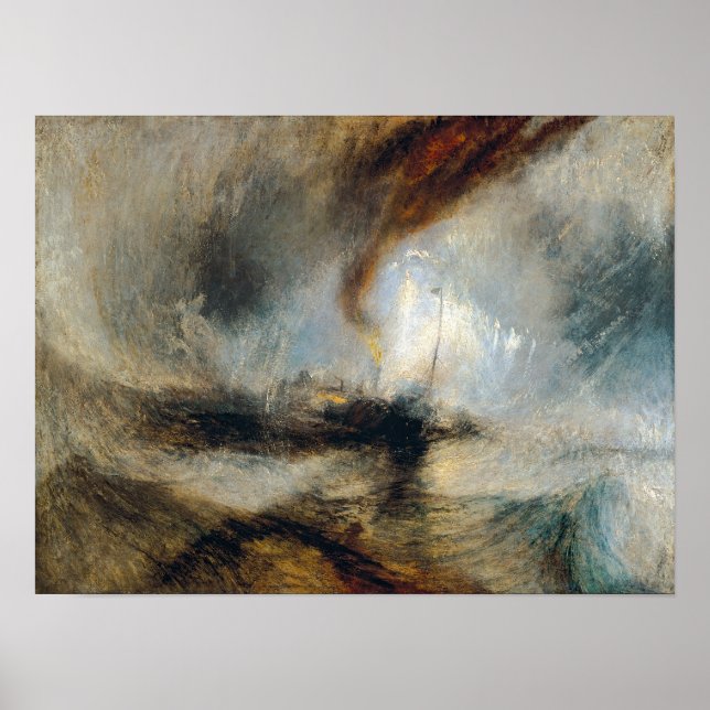 Poster William Turner - Tempestade de Neve (Frente)