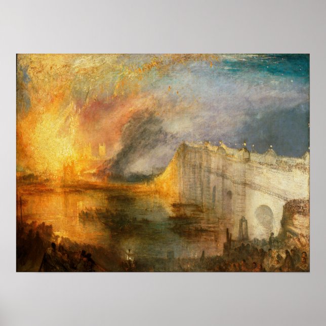 Poster William Turner - The Burning of the Parliament (Frente)