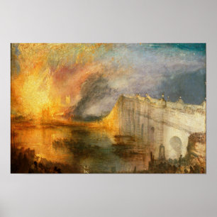Poster William Turner - The Burning of the Parliament