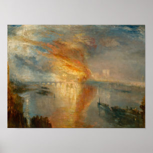 Poster William Turner - The Burning of the Parliament