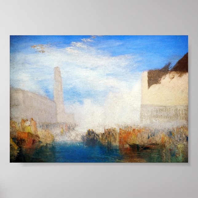 Poster William Turner - Veneza, a Piazzetta (Frente)