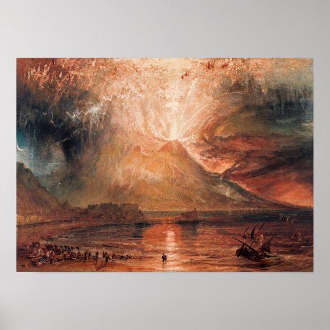 Poster William Turner - Vesúvio em Erupção (Frente)