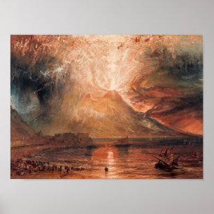 Poster William Turner - Vesúvio em Erupção