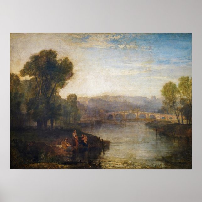 Poster William Turner - Vista da Colina e Ponte de Richmo (Frente)