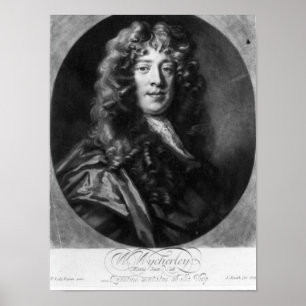 Poster William Wycherley, gravado por John Smith, 1703