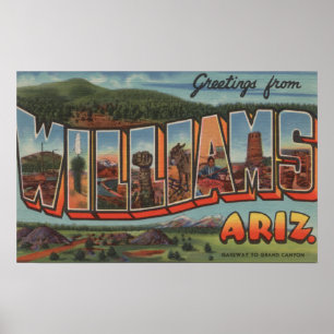Pôster Williams, Arizona - Cenas com Letras Grandes