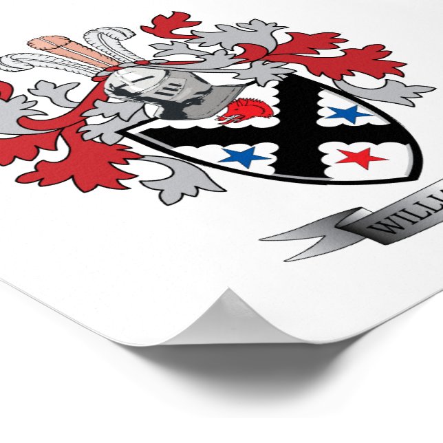 Pôster Williamson Family Crest Coat of Arms (Borda)