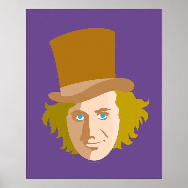 Poster Willy Wonka Stenciled Face Graphic (Frente)