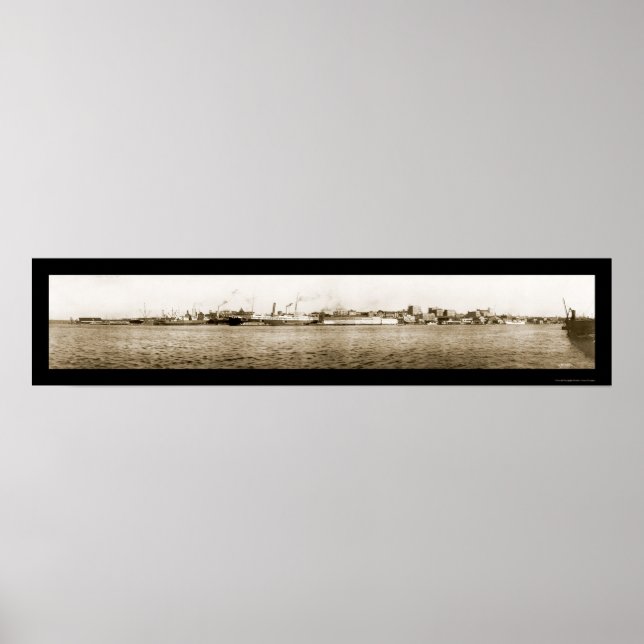 Poster Wilmington NC Water Photo 1918 (Frente)