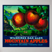 Wilshire's Oak Glen Apple Crate Label