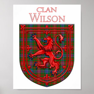 Poster Wilson Tartan Scottish Xadrez Lion Rampant