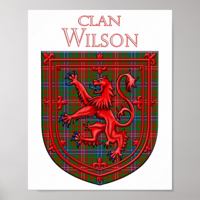 Poster Wilson Tartan Scottish Xadrez Lion Rampant (Frente)
