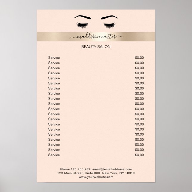 Poster Wimpern Augenbrauen (Frente)