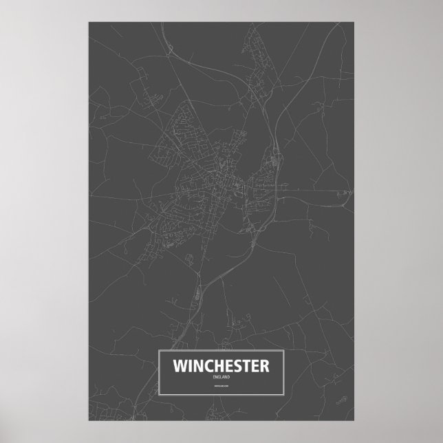 Poster Winchester, Inglaterra (branco a preto) (Frente)
