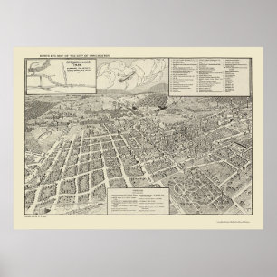 Pôster Winchester, mapa panorâmico do VA - 1926