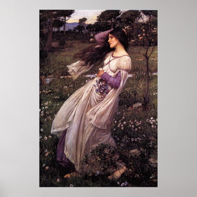 Pôster Windflower-by John William Waterhouse, 1902 (Frente)