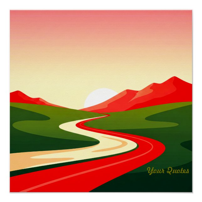 Pôster Winding Road Toward the Sun (Frente)