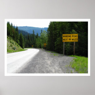Pôster Winding Road, US Highway 12, Lolo Pass, Montana