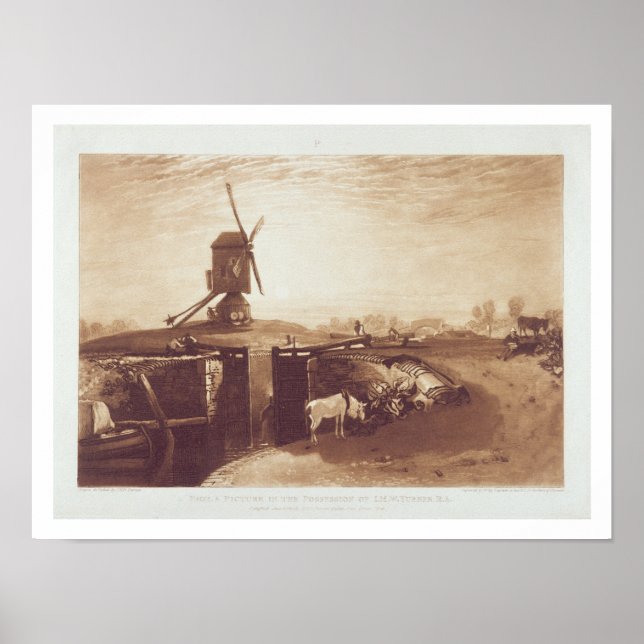 Poster Windmill e Lock, gravados por William Say (1768-1) (Frente)