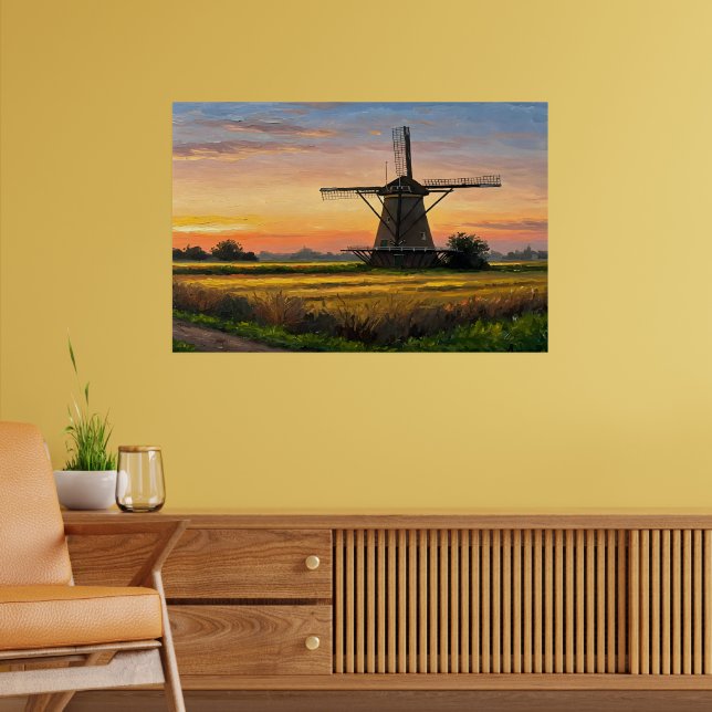 Poster Windmill In The Countryside (Sala de Estar 2)