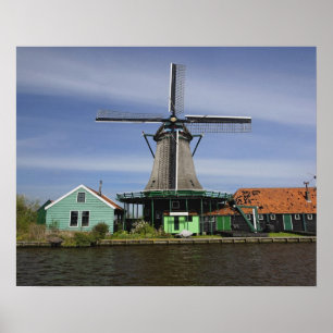 Pôster Windmill, Zaanse Schans, Holland, Países Baixos 3