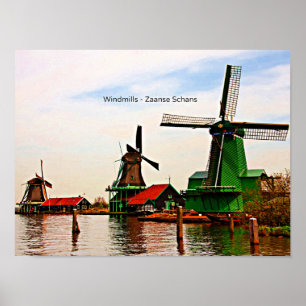 Poster Windmills-Zaanse Schans