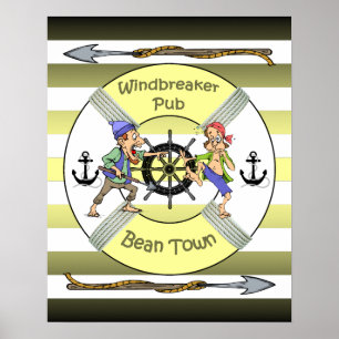 Poster "Windquebra Pub" ~ Cidade Bean ~ (Boston) ~