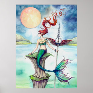Pôster Winds of Ireland Fantasy Mermaid Art